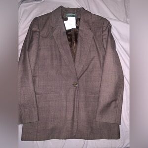 VINTAGE BROWN WOOL BLAZER